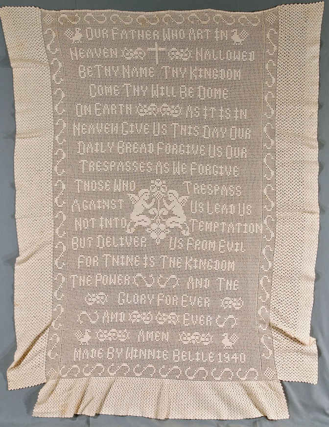 Lord's prayer bed spread